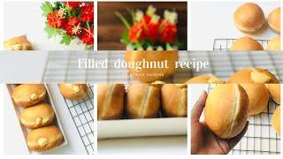 Filled doughnut /super soft and fluffy doughnut/with custard cream filling - recipe by ayzah cuisine