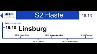 S2 Nienburg-Haste Begrüßungsansage | S-Bahn Hannover