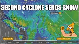 Second Cyclone Slings Snow Across Western Canada Through the Weekend!!