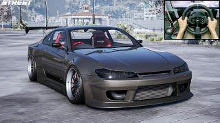 Building a Nissan Silvia S15 446HP - CarX Street PC | Thrustmaster T300RS gameplay