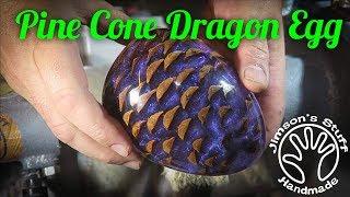 Woodturning a Pine Cone Dragon's Egg