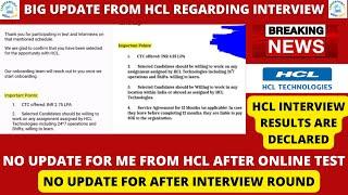 BIG UPDATE FROM HCL | HCL DECLARED INTERVIEW RESULTS | COMPENSATION OF 2.75 & 4.25 LPA WITH 1Y BOUND