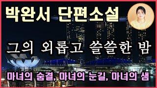 박완서 단편소설 [그의 외롭고 쓸쓸한 밤]세상의 사람 마음을 자유자재로 농간 부릴수있는 마술의 언어,그에게 작은 성공과 교만과 닭장속의 안일과 예쁜 처자식을 보장해준 요사스런 말들