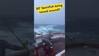 Terrifying Storm Tosses Massive Sportfishing Boat | #Boat in Bad Weather - #fishing #sea