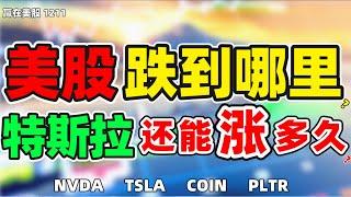 股票|美股|美股分析|美股跌到哪里？特斯拉还能涨多久？#NVDA#TSLA #COIN #PLTR