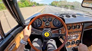 1969 Ferrari 365 GT 2+2 - Driving The Colombo V12 Grand Tourer (POV Binaural Audio)