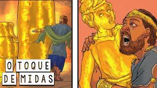 Tudo que ele tocava virava Ouro!! O Toque de Midas - Mitologia Grega em Quadrinhos -Foca na História