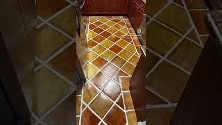 Mexican tile restoration #marble #marblecleaner #marblepolishing #cleaning