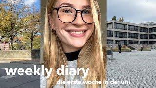 weekly diary || die erste woche in der uni