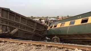 Dozens killed in Pakistan train derailment