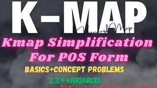 Karnaugh Map (Kmap) Simplification for POS Form ||2,3,Variables Concept || POS KMap Zin easy way ||