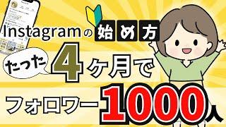 【初心者むけ】Instagramアカウントの始め方｜４ヶ月でフォロワー1000人！