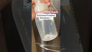 Example Pumping Schedule for Building Milk Supply 