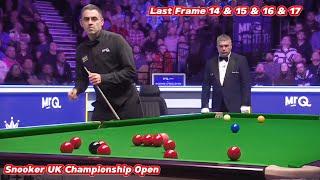 Snooker UK Championship Open Ronnie O’Sullivan VS Ali Carter ( Last Frame 14 & 15 & 16 & 17 )