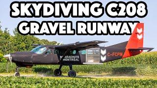 INCREDIBLE Plane Spotting on a Gravel runway! Parachute Montreal Cessna 208B in Saint-Esprit (CES2)