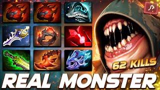 Pudge Real Monster - 62 KILLS SHOW - Dota 2 Pro Gameplay [Watch & Learn]