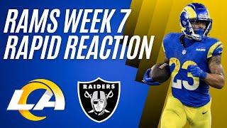 My IMMEDIATE reaction to Rams defensive win over the Raiders