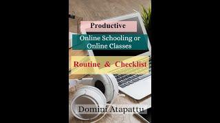 shorts - Productive online schooling or classes routine and checklist #studymotivation  #studyhack