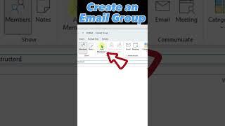 Create Email Group in Outlook Mail #shorts