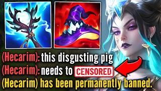 I made the enemy Hecarim have the worst mental breakdown you'll ever see... (100% BANNED)