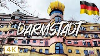 Darmstadt, GERMANY 2021 | Walking Tour (4K/60fps)