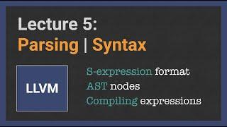 Programming Language with LLVM [5/20] Parsing | S-Expression