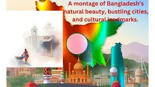 A montage of Bangladesh's natural beauty, bustling cities, and cultural landmarks.