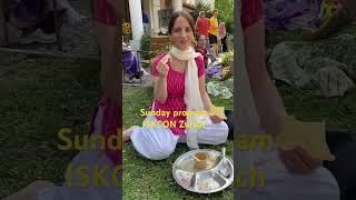 Hare Krishna #Iskcon #foreigners embrace Sanatan dharma #prasadam #Sunday program #hindu #shorts