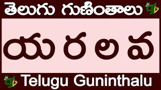 య ర ల వ గుణింతాలు రాయడం మరియు చదవడం #YaRaLaVa Guninthalu in Telugu | Telugu varnamala Guninthamulu