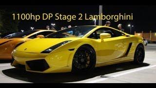 Crazy video of a DP 1100hp Lambo racing a Nissan R35 GT-R and a BMW S1000RR (HD)