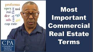 Most Important Commercial Real Estate Terms You Must Know