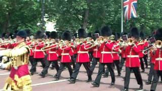 Queen & Prince Philip riding up the Mail - Trooping the Colour