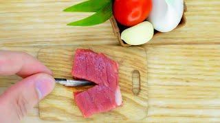 Delicious Miniature Food Cooking Ideas In Tiny Kitchen #87 Yummy Miniature Beef Tacos Recipe