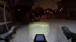 Bike Ride through Snow Moscow | evening Live Stream Bicycle Commute | 2025-02-14 #gopro