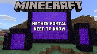 Nether Portal NEED To Know | Tips | Tricks | Linking | Creating | Minecraft Bedrock And Java Edition