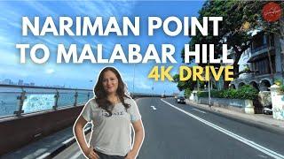 Scenic 4K Drive: Nariman Point to Malabar Hill via Mumbai’s Iconic Roads #NarimanPoint #MalabarHill