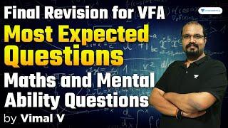 VFA Revision - Maths and Mental Ability  | Expected Questions | Vimal V | Kerala PSC