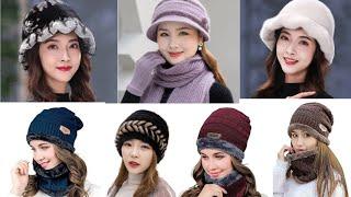 Winter Cap Designs for Uni Girls | Noolen stylish winter cap for women | girls winter cap design