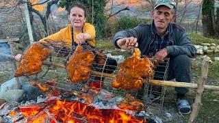 9 Whole Chickens + Pilaf = The Biggest Feast in the Village! 