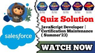 JavaScript Developer I Certification Maintenance (Summer '23) | Salesforce | Challenge 1