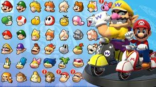 Mario Kart 8 Deluxe Switch - Wario Battle's vs Mario Battle's in Leaf Cup and Mushroom Cup