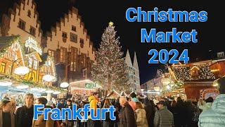 Frankfurt. Christmas Market 2024. Walk around the city