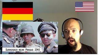 American Reacts To German Wehrmacht driving in to surrender near Prague 1945 | German Video