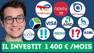 Il gagne 2 800 €/mois à 24 ans et investit 51 % de son salaire !