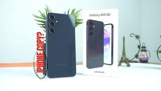 Samsung Galaxy A55 5G Unboxing & Quick Review | Navy | iPhone Copy?