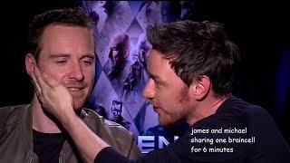 james mcavoy and michael fassbender being chaotic for 6 minutes