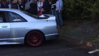 MADDD!!! anti lag backfiring skyline r33