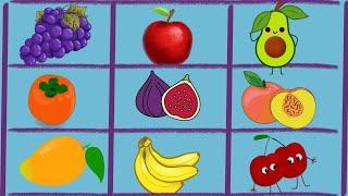 Fruits Names| ABC Fruits Names| Fruits Names for Kids|Nursery rhymes|fruits names song|learn English