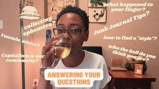 Answering ALL Your Questions About Junk Journal Tips, Running a Youtube Craft Channel & Me!