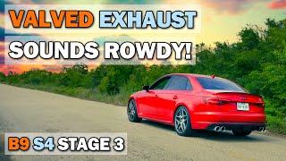 ECS Valved Exhaust Screams! | B9 S4 Audi 2018+